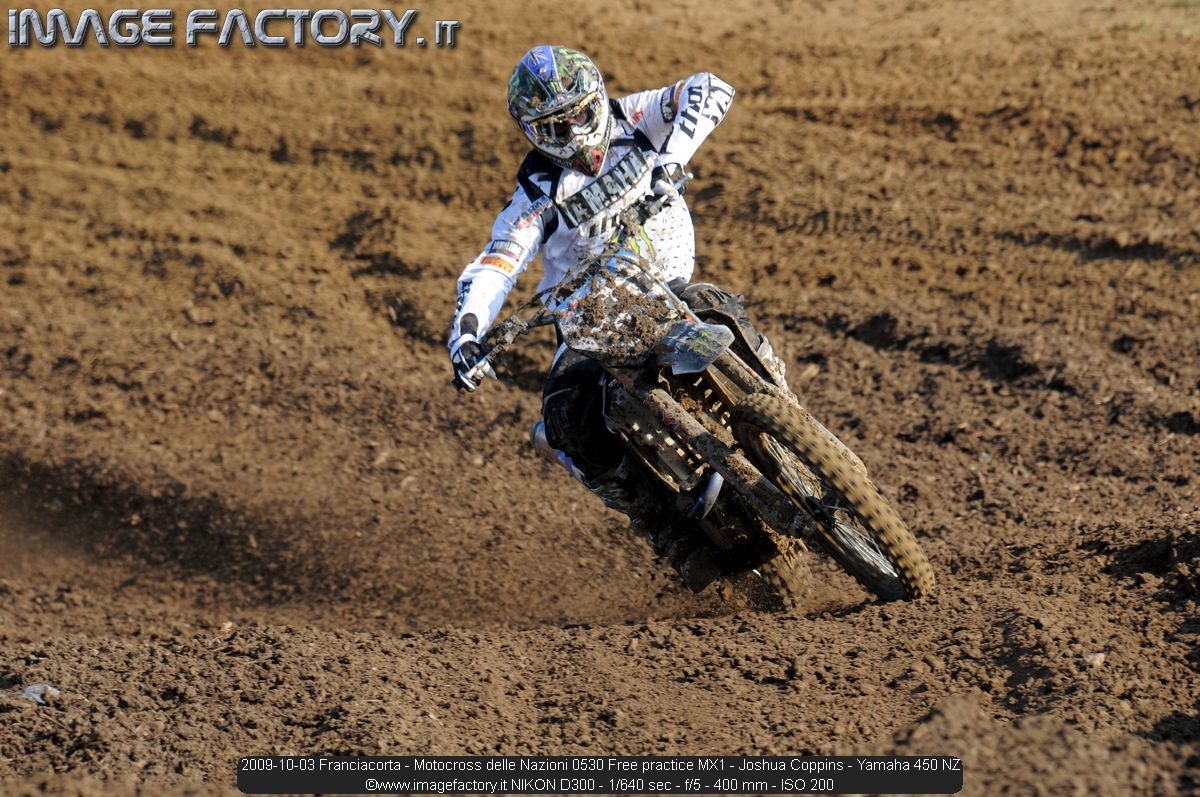 2009-10-03 Franciacorta - Motocross delle Nazioni 0530 Free practice MX1 - Joshua Coppins - Yamaha 450 NZ